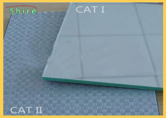 CAT I And CAT II Mirror Glass Safety Backing Film Woven Fabric Film